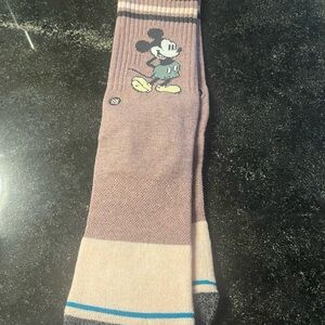 Stance Pink and Gray Mickey Mouse Socks